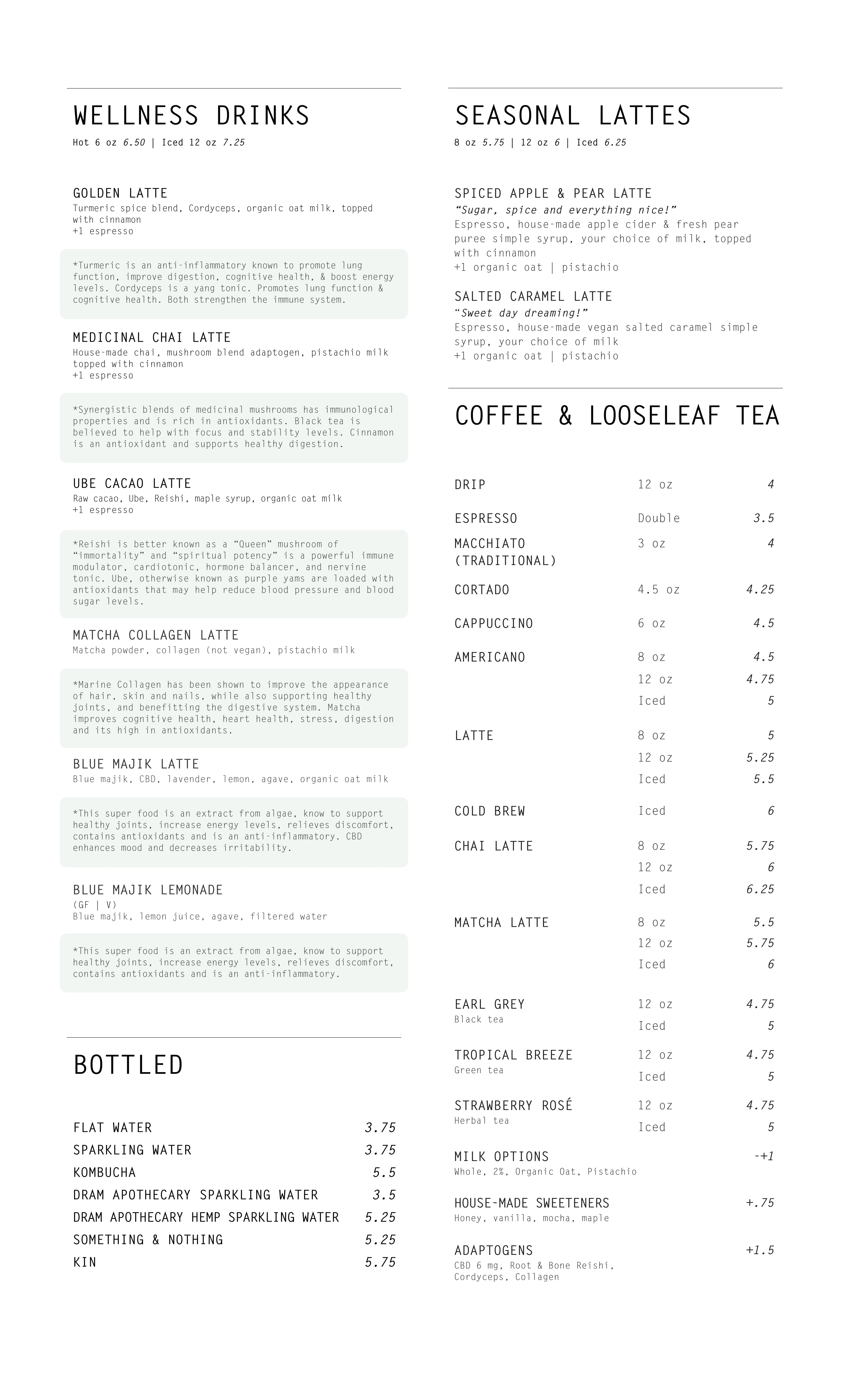 New General Menu, Page Two